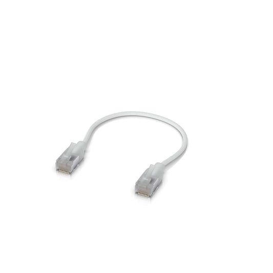 Ubiquiti UniFi Premium Patch Cable,0.15M, Single-Pack, White, Ultra-Thin Braided Patch Cable, Designed Optimized 10GbE Networking
