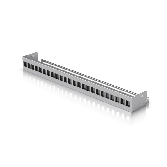 Ubiquiti 24-Port Blank Keystone Patch Panel, Silver, 1U 24-port, Ideal for Keystone Module Installation