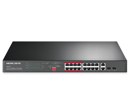 Mercusys MS120GP 20-Port Gigabit Rackmount Switch with 16-Port PoE+