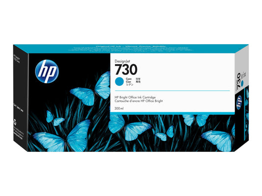 HP 730 300-ML CYAN DESIGNJET INK CARTRIDGE - T1700 / NEW SD PRO MFP / T1600 / T2600