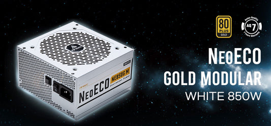 (LS)Antec NE 850w 80+ Gold, Fully-Modular, LLC DC, White 1x EPS 8PIN, 120mm Silent Fan, Japanese Caps, ATX Power Supply, PSU, PCIE 5.0 Rdy. 7yrs Wty