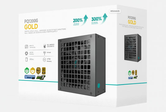 DeepCool PQ1200G 1200W Gamer Storm 80+ Gold/Cybenetics Fully Modular ATX Power Supply 120mm Fan, Japanese Capacitors, DC to DC, ATX12V V3.1,