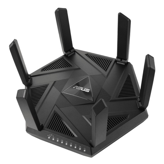 ASUS AXE7800 WIRELESS ROUTER, TRI-BAND, GbE(4), ANT(6), USB(1), 3YR WTY