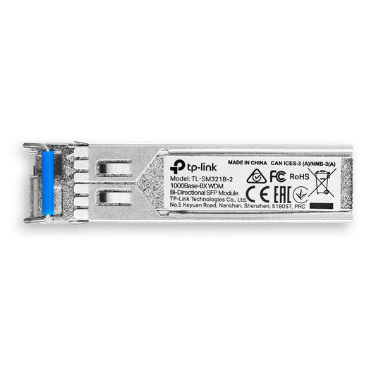 TP-LINK OMADA 1000BASE-BX WDM BI-DIRECTIONAL SFP MODULE, MULTI-MODE, 2KM, 3YR