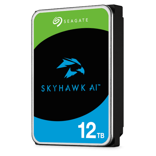 SEAGATE SKYHAWK AI SURVEILLANCE 12TB, 3.5" SATA HARD DRIVE, 3YR WTY