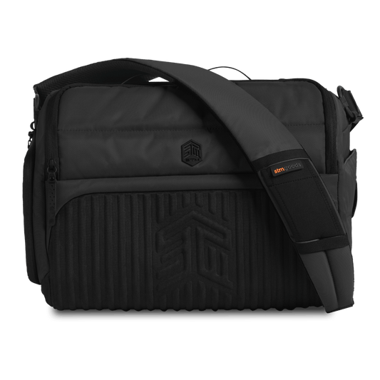 STM (DUX 16L MESSENGER) LAPTOP SHOULDERBAG, FITS UP TO 15", BLACK , 3YR WTY