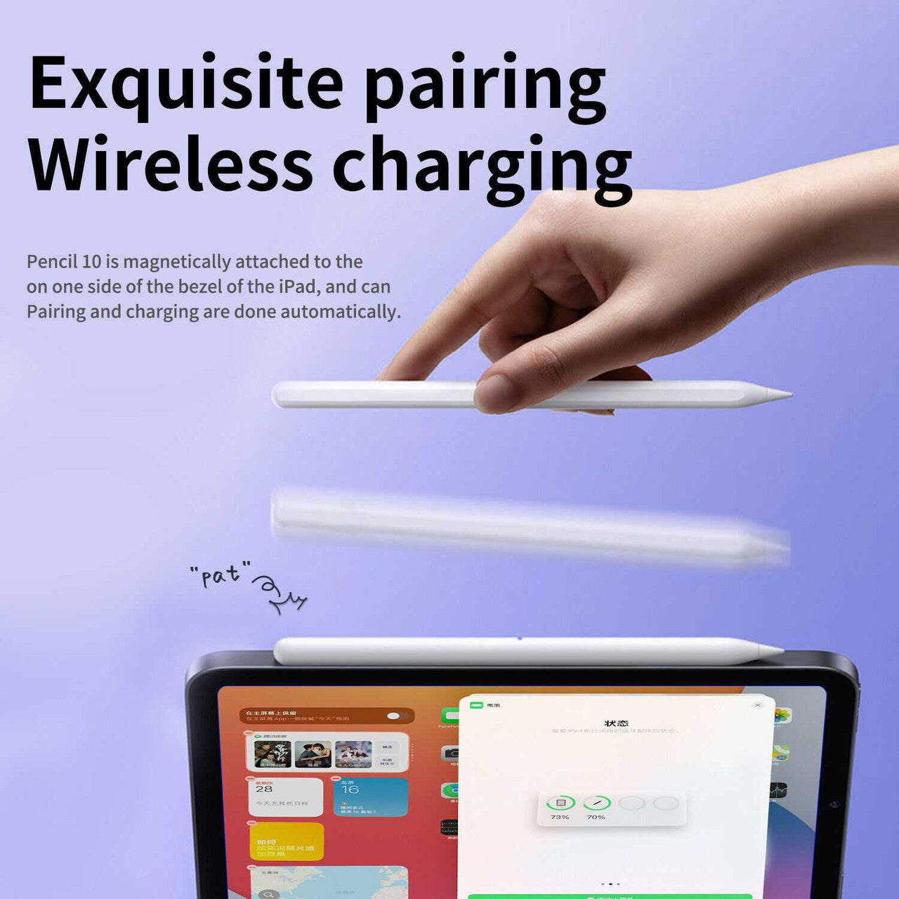 Stylus Pencil compatible with Apple iPad 10/9/8/7/6 Gen/iPad Air Pro (2018-2022)/iPad Mini6