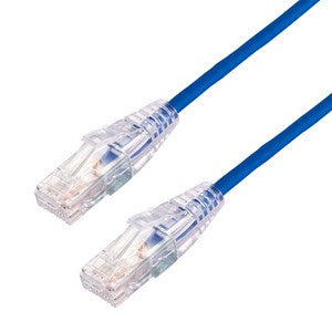 COMSOL 30CM 10GBE ULTRA THIN CAT 6A UTP SNAGLESS PATCH CABLE -BLUE