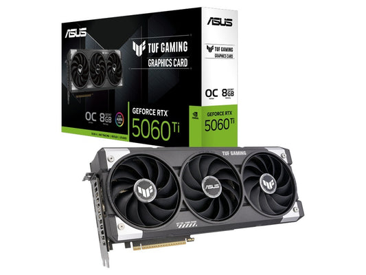 ASUS nVidia GeForce TUF-RTX5060TI-O16G-GAMING RTX5060 Ti 16GB GDDR7 OC Edition 2662MHz Boost Clock Digital Max Resolution 7680 x 4320