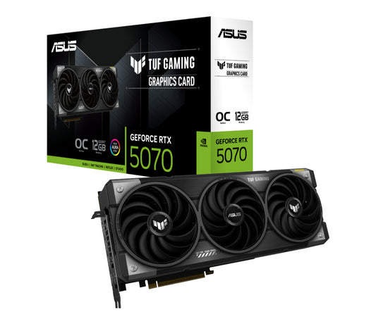 ASUS nVidia GeForce TUF-RTX5070-O12G-GAMING RTX5070,HDMI*1,DP*3,12G,D7 The Prime RTX 5070 features a 2.5 slot design with a carefully arranged layout