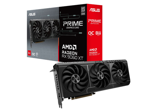 ASUS AMD Radeon PRIME-RX9060XT-O8G 1 x 8-pin 8GB GDDR6 128-bit 20 Gbps‚Äã PCI Express 5.0