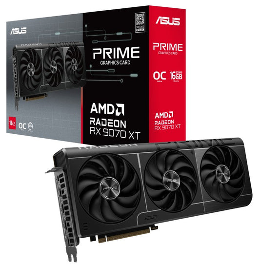 ASUS AMD Radeon PRIME-RX9070XT-O16G RX 9070 XT 16GB GDDR6 OC Edition 20 Gbps‚Äã 2.5 Slot 256-bit