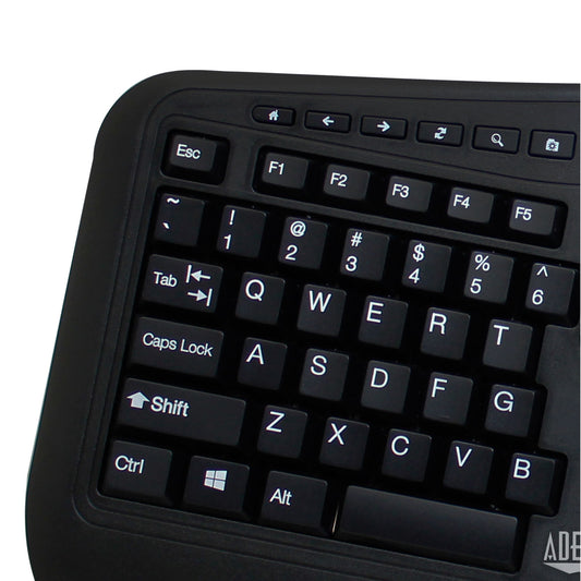 Adesso WKB-1500GB Wireless Ergonomic Keyboard and Laser Mouse