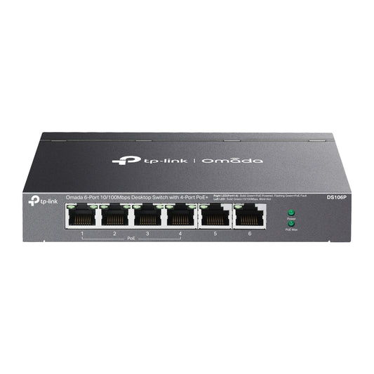 Omada 6-Port 10/100 Mbps Desktop Switch with 4-Port PoE+