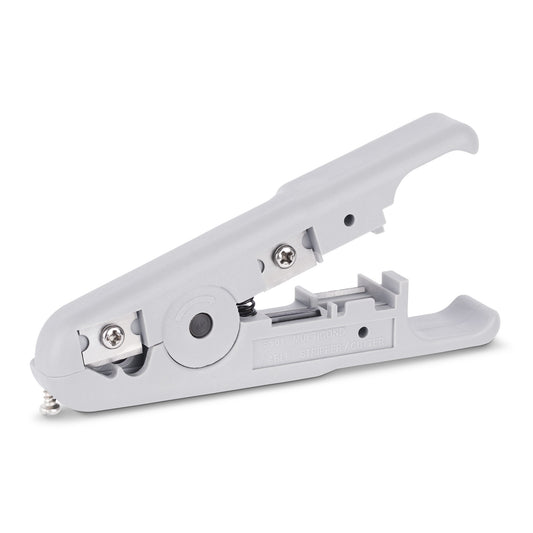 Star Tech Network Cable Stripper and Cutter, Professional Wire Stripper for UTP/FTP/STP/Coax Cables, Rotary Wire Stripping and Cutting Tool