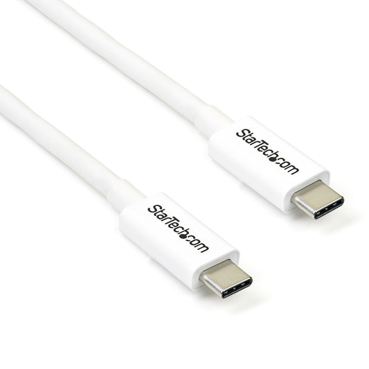 Star Tech Thunderbolt 3 Cable - 20Gbps - 2m - White - Thunderbolt, USB, and DisplayPort Compatible