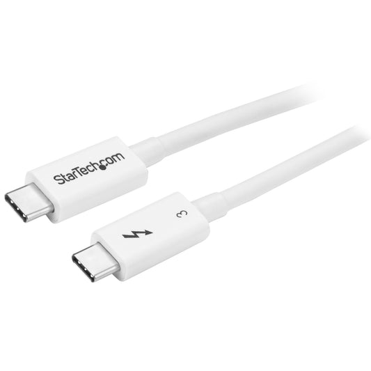Star Tech Thunderbolt 3 Cable - 40Gbps - 0.5m - White - Thunderbolt, USB, and DisplayPort Compatible