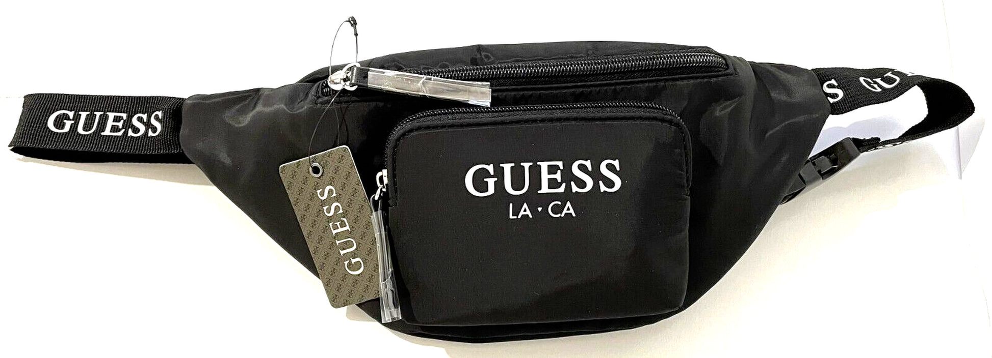 GUESS Logo Belt Bum Bag Waist Pack Crossbody Bag - Black • 100% Authentic • Brand New with Tags