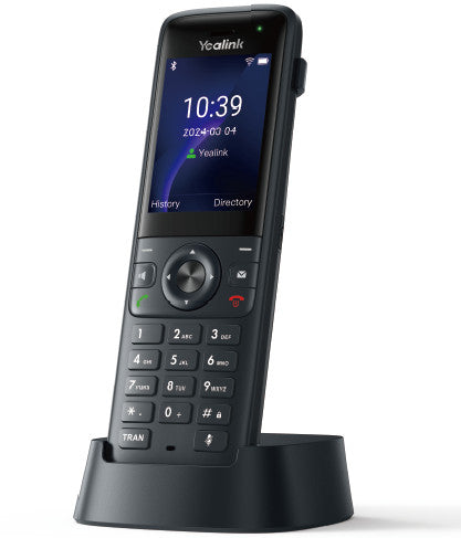 Yealink (AX83H) Enterprise Portable Wi-Fi IP Phone, 2.4" TFT Color Screen, includes Charger Cradle, Rechargeable Battery, Belt Clip and Power Adapter