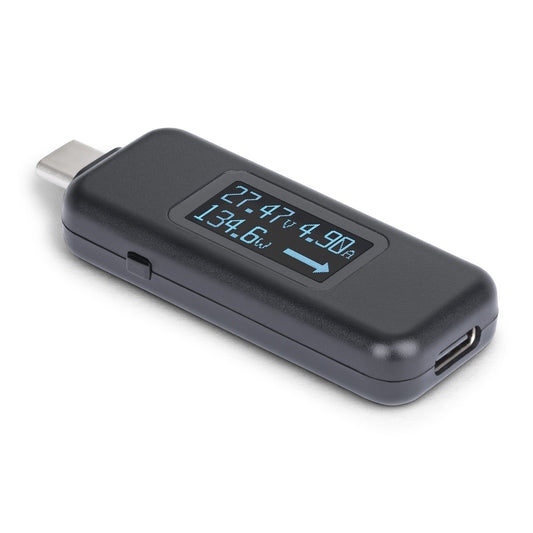 Star Tech USB-C Power Tester, Digital Multimeter, Bi-Directional Voltage and Current Meter, Up to 240W PD EPR, Portable USB-C Cable and Port Power Meter Tester