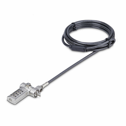 Star Tech 25-Pack Universal Laptop Lock 6.6ft (2m), Serialized Security Cable for Notebook, Compatible With Noble Wedge®/Nano/K-Slot, Keyless Combination Cable - TAA