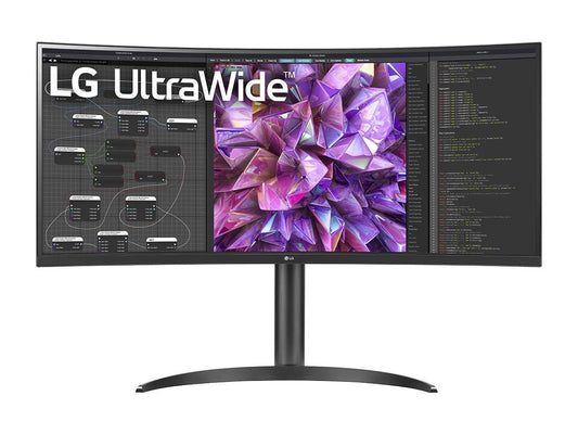 LG 34" (21:9) WQHD CURVE IPS LED, HDMI(2), DP, SPKR, H/ADJ, USB-C, 90W, LAN, 3YR