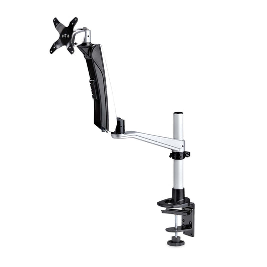 Star Tech Monitor Desk Mount For 27in 16:9 or 30in 21:9 Ultrawide Screens, VESA 75x75/100x100, Tool-Less Arm Adjustments, C-Clamp/Grommet, Spring-Assisted Arm