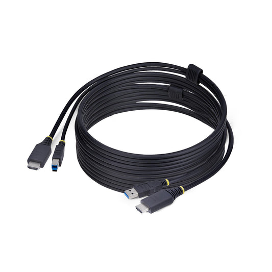 Star Tech 10ft (3m) HDMI and USB 5Gbps KVM Cable, 4K 60Hz, HDMI 2.0 and USB Combo Cable for KVM Switches