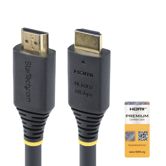 Star Tech 10m (32.8ft) Active High Speed HDMI Cable, 4K 60Hz/1440p 144Hz, HDR10/HDCP 2.2/ARC, 18Gbps, UHD HDMI 2.0 Cord for TV/Monitor/Display, TPE Jacket