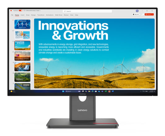 Lenovo ThinkVision P24QD-40 computer monitor 60.5 cm (23.8") 2560 x 1440 pixels Quad HD LCD Black product image