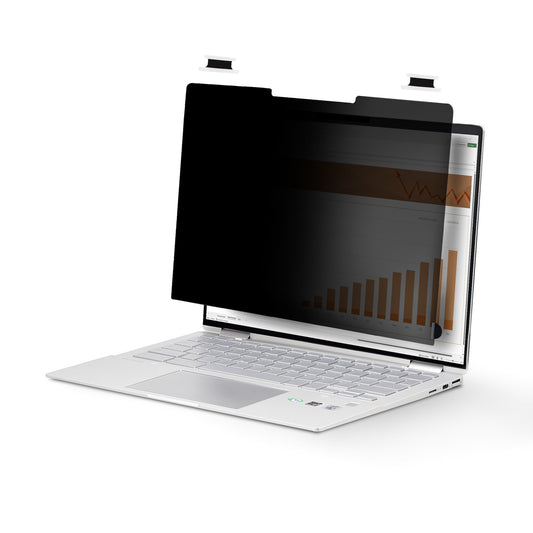 Star Tech 14-inch 16:9 Flip-Over Privacy Screen with Touch, Anti-Glare Privacy Filter, Laptop Monitor Screen Protector with 51% Blue Light Reduction