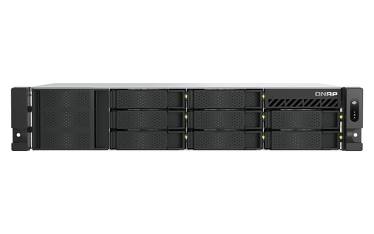 QNAP TS-855eU-RP-8G, 2U short-depth rackmount NAS with 8-core computing power, Intel Atom C5125 8-core processor, 2.8GHz, 8 GB SODIMM DDR4 (1x 8 GB), 3 Yrs WTY