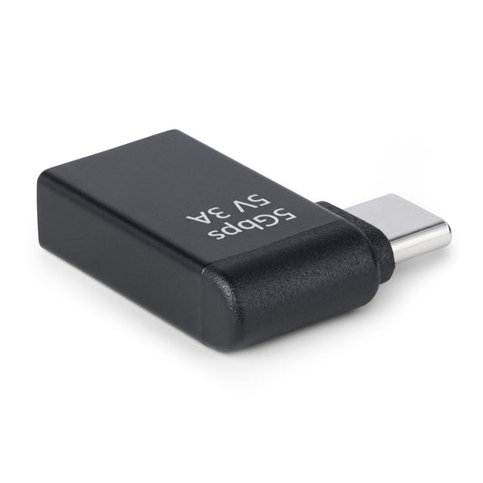 Star Tech Right Angled USB-C to USB-A Adapter, USB 5Gbps, Compact USB-C Male to USB-A Female Adapter, Metal Housing, M/F