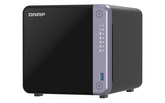 QNAP TS-432X-4G 4-Bay NAS,Alpine AL-524 QC 2.0GHz,4GB RAM(up to 16GB),4x 3.5" SATA,1x10GbE SFP+, 2x 2.5GbE RJ45,1x PCIe Gen3, Support USB One-Touch Copy, 2Y