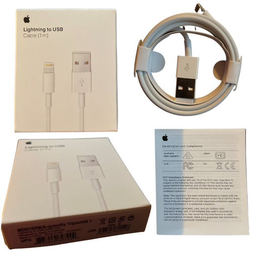 Apple Original Lightning to USB Cable - 1 Metre -Model A1510 for for i Phone ( 2 Pack)