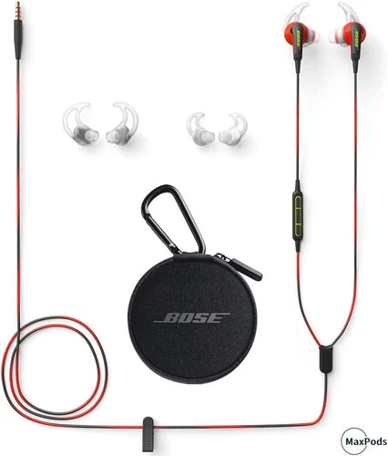 Bose SoundSport In-Ear Headphones - Wired 3.5mm for IOS & Android Devices – RED | Like New Refurbished