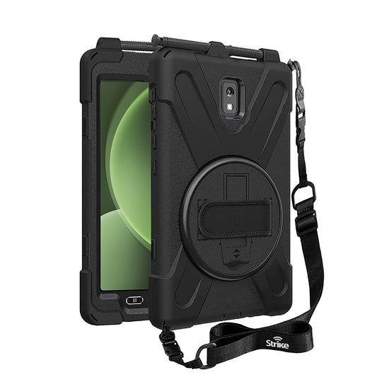 SAMSUNG (STRIKE) TAB ACTIVE5 RUGGED CASE WITH HAND STRAP & LANYARD (BLACK)