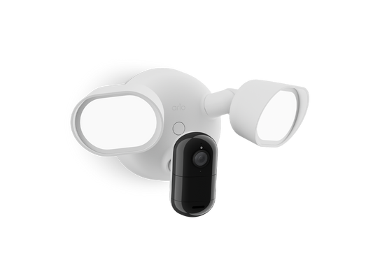Arlo Wired Floodlight Security Camera 2K, 2000 Lumens – White (FLW2001-100AUS)