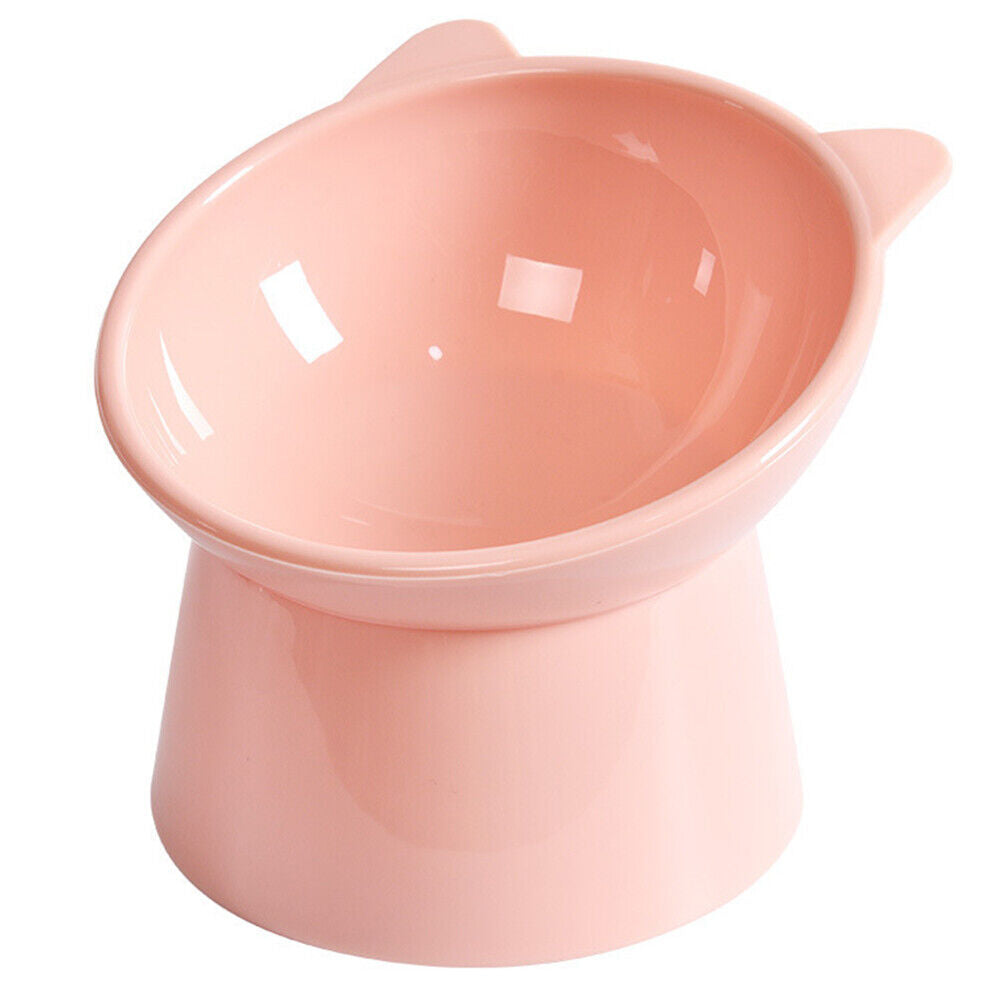 Tilted Raised Cat Food Bowl - Ergonomic Design to Reduce Vomiting for Cats and Dogs