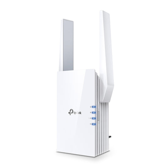 TP-LinkAX1800 Wi-Fi 6 Range Extender
SPEED: 574 Mbps at 2.4 GHz + 1201 Mbps at 5 GHz
SPEC: 2 × External Antennas, 1 × Gigabit Port, Broadcom 1.5GHz Quad-Core CP