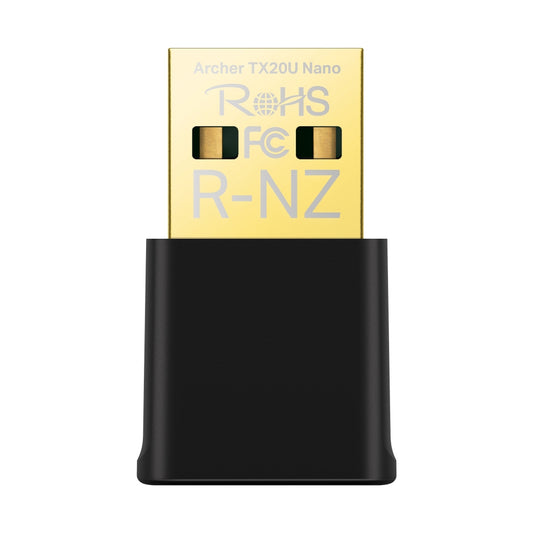 TP-LinkAX1800 Nano Dual Band Wi-Fi 6 USB Adapter
SPEED: 1201 Mbps at 5 GHz + 574 Mbps at 2.4 GHz
SPEC: Internal Antennas, USB 3.0
FEATURE: MU-MIMO, OFDMA, WPA3