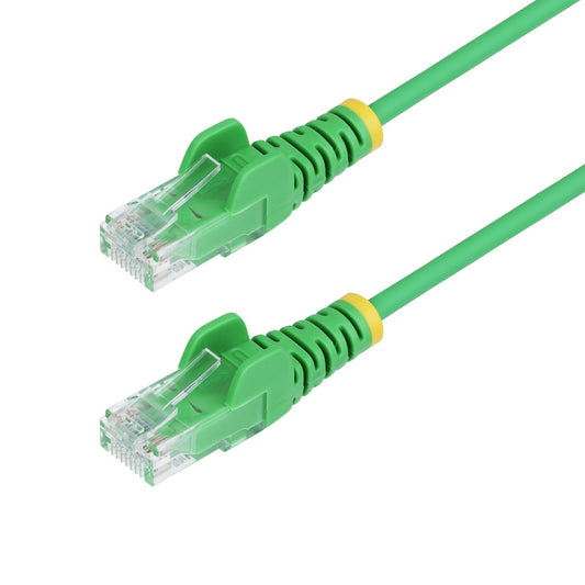 Star Tech 10m Green Slim CAT6 Ethernet Cable, Snagless, 100W PoE, UTP, LSZH, 28AWG Pure Bare Copper Wire, Slim RJ45 Network Patch Cord w/Strain Reliefs, Individually Tested