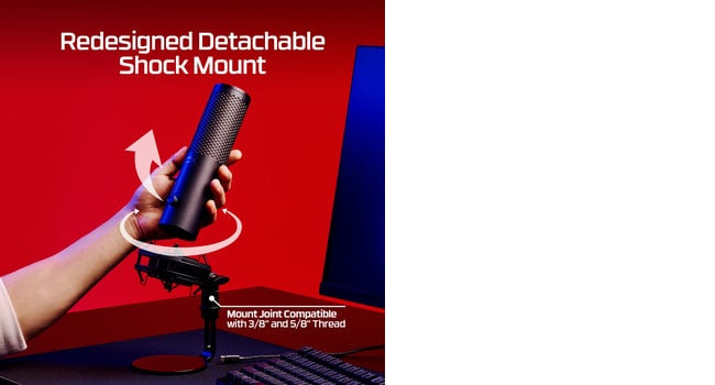 HyperX QuadCast 2 S - USB Microphone (Black) Table microphone