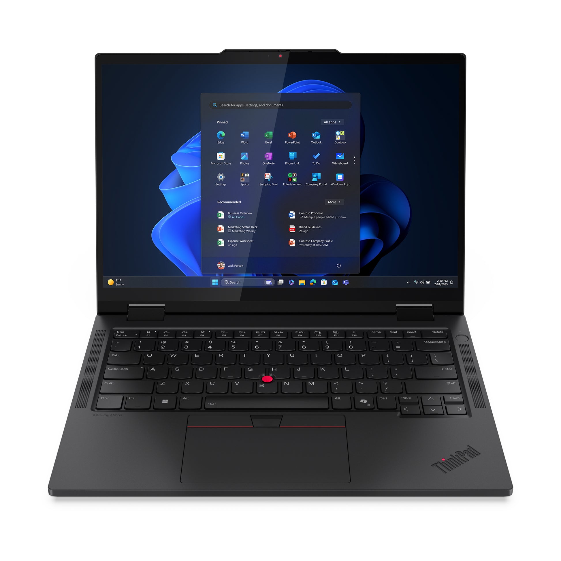 Lenovo ThinkPad T14s 2-in-1 Gen 1 Intel Core Ultra 5 225U Hybrid (2-in-1) 35.6 cm (14") Touchscreen WUXGA 16 GB LPDDR5x-SDRAM 512 GB SSD Wi-Fi 6E (802.11ax) Windows 11 Pro Black product image