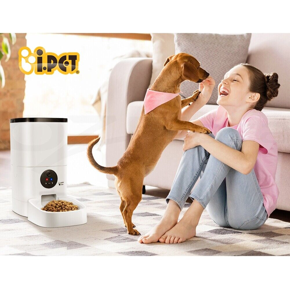 I.Pet Smart WiFi Automatic Pet Feeder with Camera for Dogs & Cats