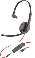 HP Poly Blackwire C3215 Monaural Headset +Carry Case (Bulk)