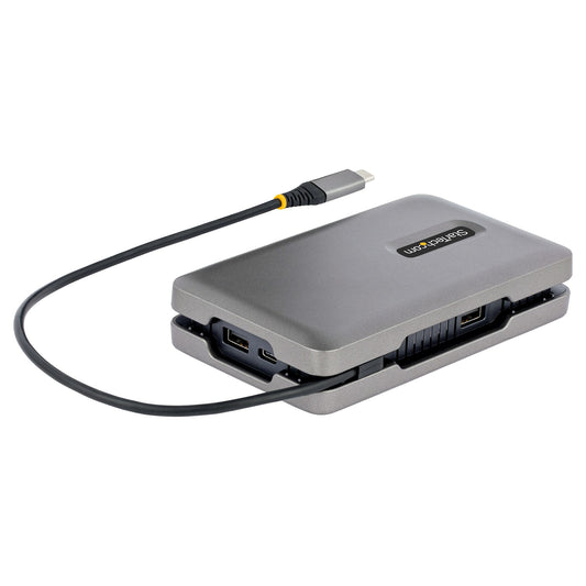 Star Tech USB-C Dual Monitor Multiport Adapter up to 4K 60Hz USB-C DP Alt Mode Video Output & HDMI 2.0, or 1080p VGA, 100W PD Pass-Through, USB Type C Mini Dock, USB-C Docking Station, MST Hub