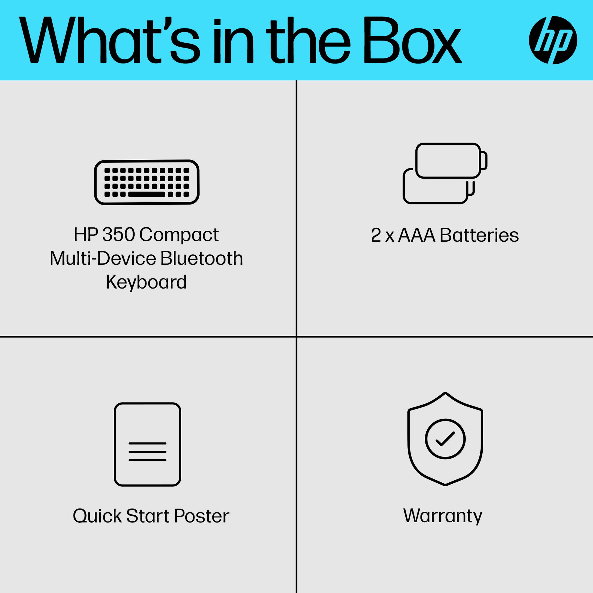 HP 350 Compact Multi-Device Bluetooth Keyboard