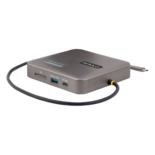 Star Tech USB C Docking Station, Dual 4K 60Hz HDMI compatible with Macbook Pro (M1/M2/M3/M4) and Windows, USB-A/USB-C 10Gbps Hub, 100W Power Delivery, GbE, SD, 22in/56cm Cable