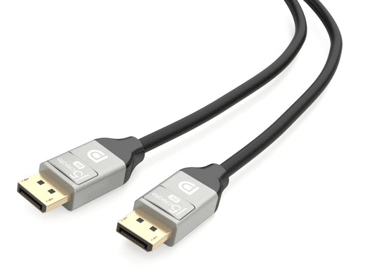j5create JDC43 8K DisplayPortTM Cable, Black and Grey, 2 m